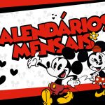 Capa Calendario Mensal Mickey e Minnie 2020