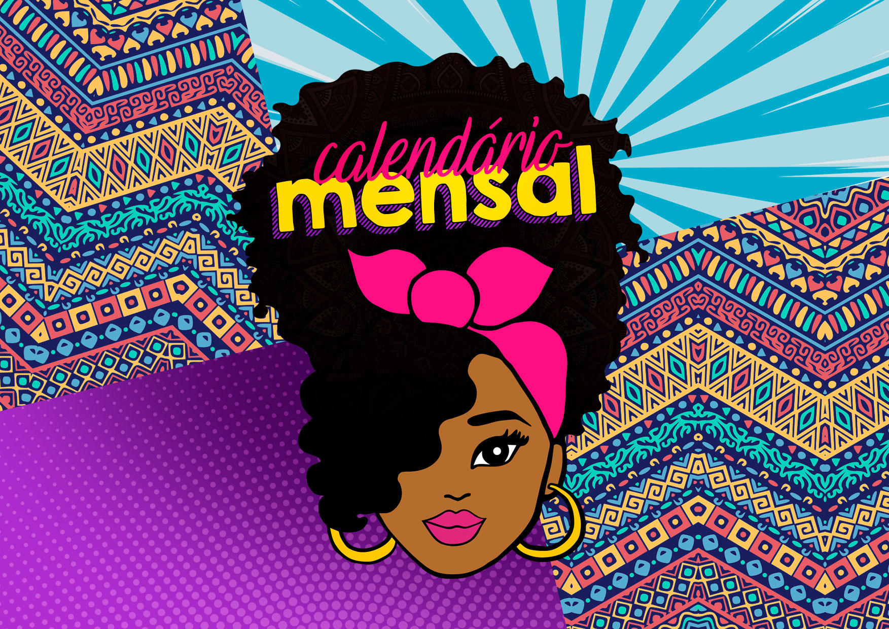 Capa Calendario Mensal Mulher Afro 2020