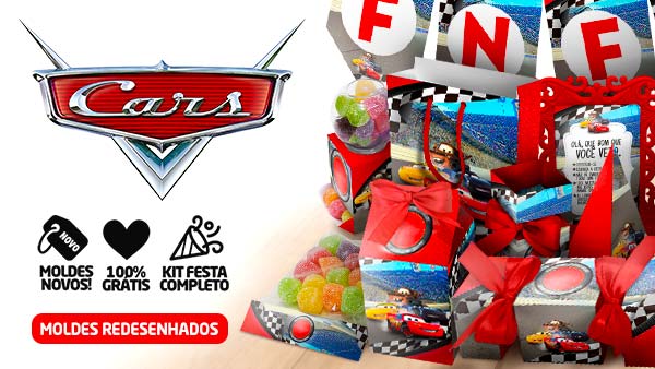 Kit Festa Carros Disney Gratis - Pronto para Imprimir