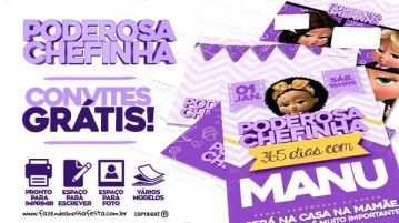 Convite Festa Poderosa Chefinha Afro para Editar e Imprimir Convite Festa Poderosa Chefinha Afro