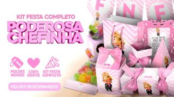 Kit Festa Poderosa Chefinha Loira Grátis para Imprimir Kit festa Poderosa Chefinha Loira