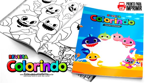 Livrinho para Colorir Baby Shark para imprimir