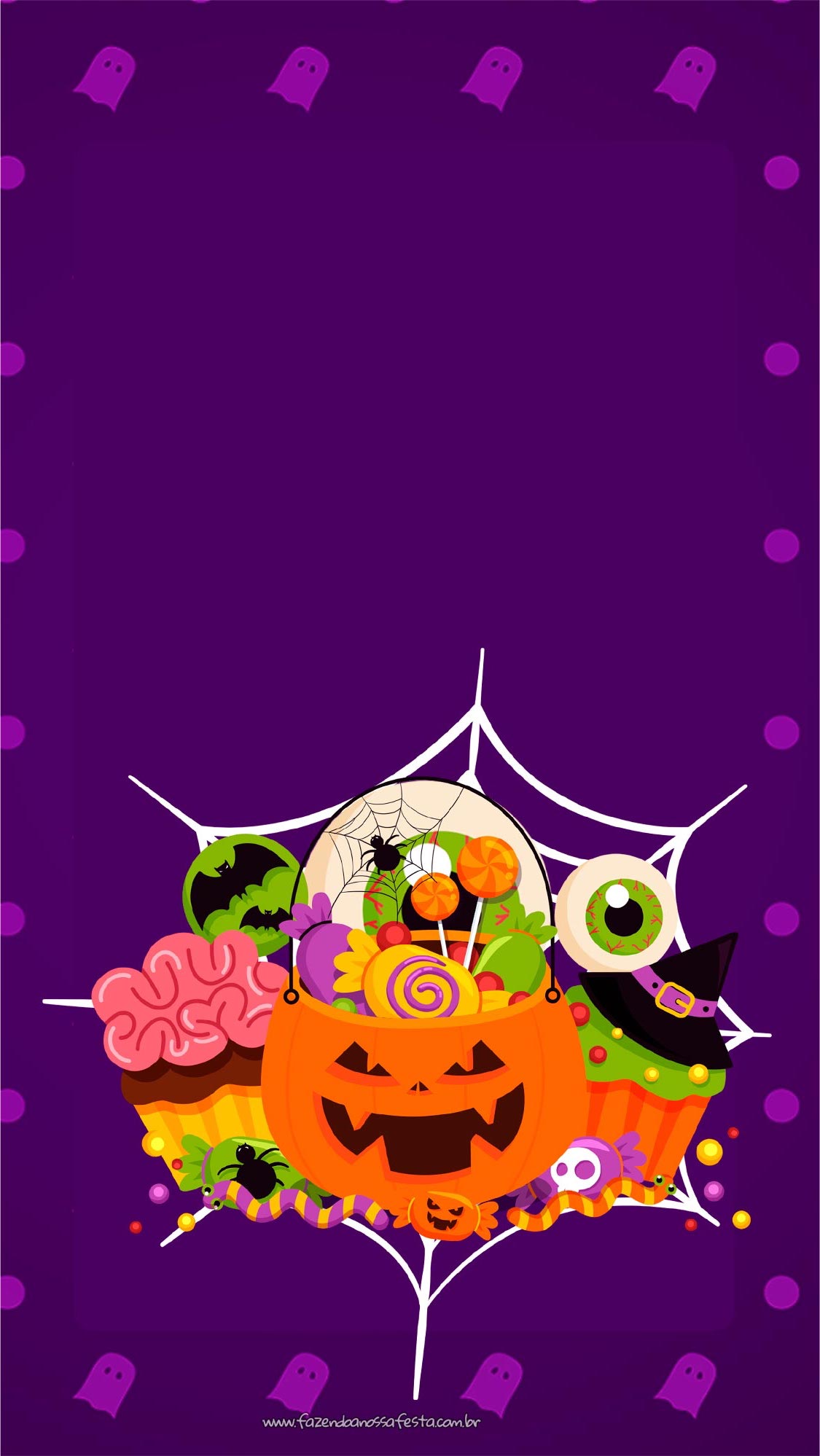 Convite Virtual para celular Halloween