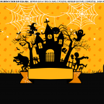 Faixa Lateral de Bolo Tema Halloween Castelo