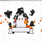 Faixa Lateral de Bolo Tema Halloween Fantasma