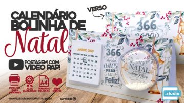 Calendário 2020 com Bolinha de Natal Grátis para Baixar e Imprimir Calendario 2020 com bola de natal para imprimir