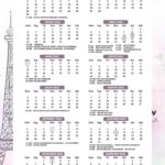 Calendario 2022 Paris