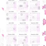 Calendario 2024 borboletas