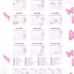 Calendario 2025 borboletas