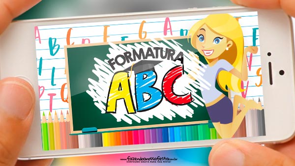Convite Animado Formatura ABC gratis
