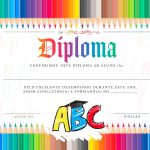Diploma Formatura ABC gratis para editar