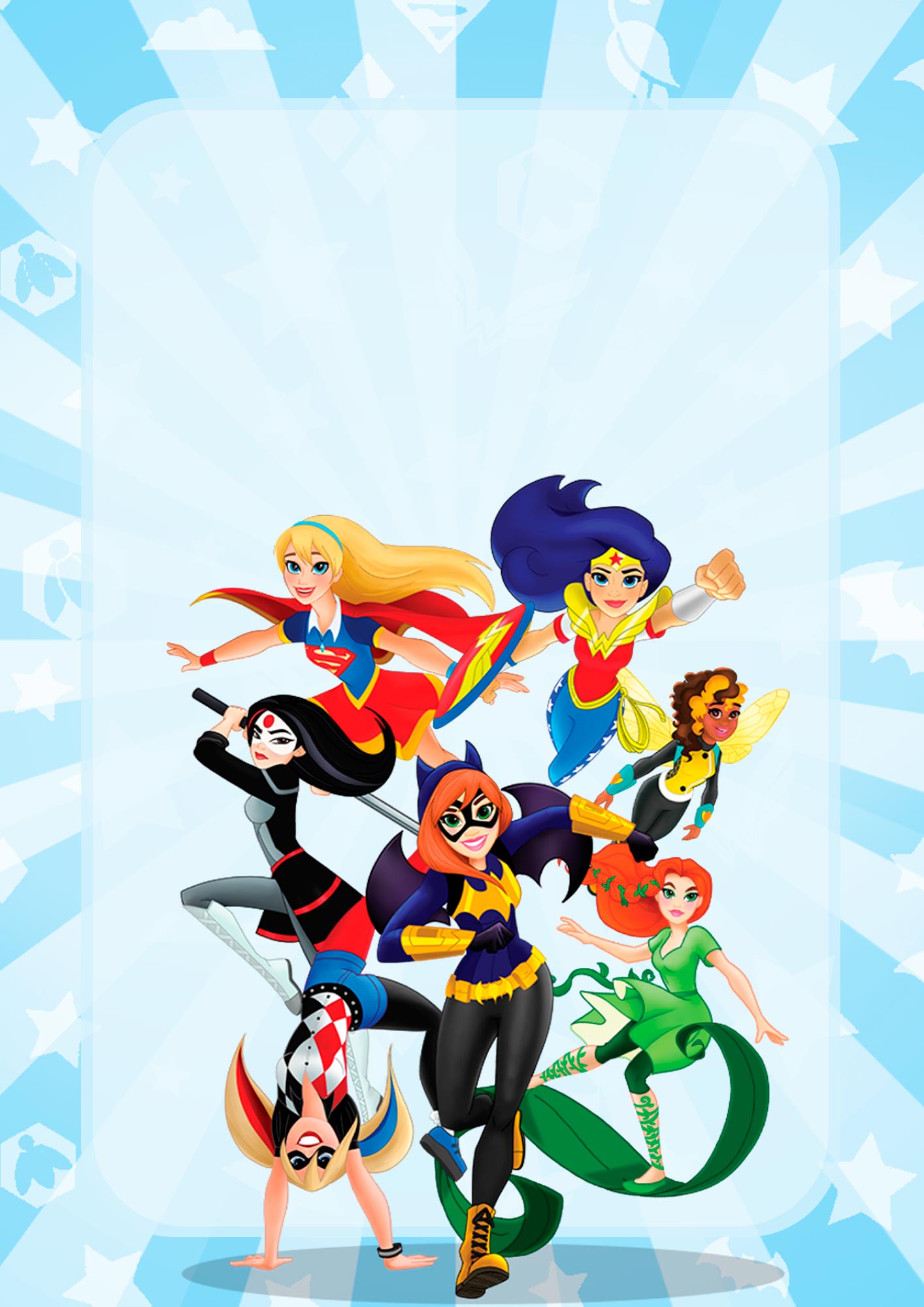 Adesivo para Capa de Caderno Escolar DC Super Hero Girls
