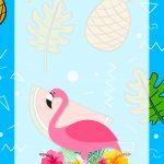 Adesivo para Capa de Caderno Escolar Flamingo