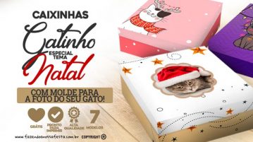 Caixa Bombom Gatinhos Especial Natal Grátis para Imprimir Caixa Bombom Gatinhos Especial Natal