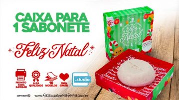 Caixa para 1 Sabonete Natal Grátis para Baixar e Imprimir Caixa para 1 Sabonete Natal para Imprimir