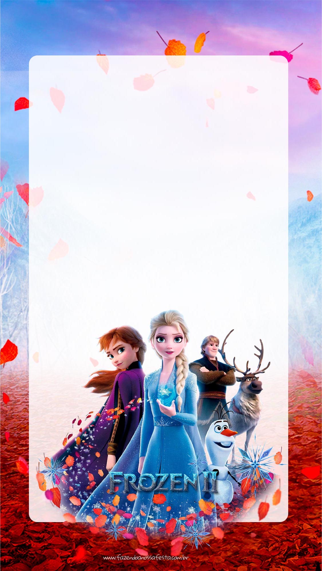 Convite Frozen Gratis Para Editar