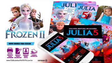 Convite Festa Frozen 2 para Editar e Imprimir Convite Festa Frozen 2 para imprimir