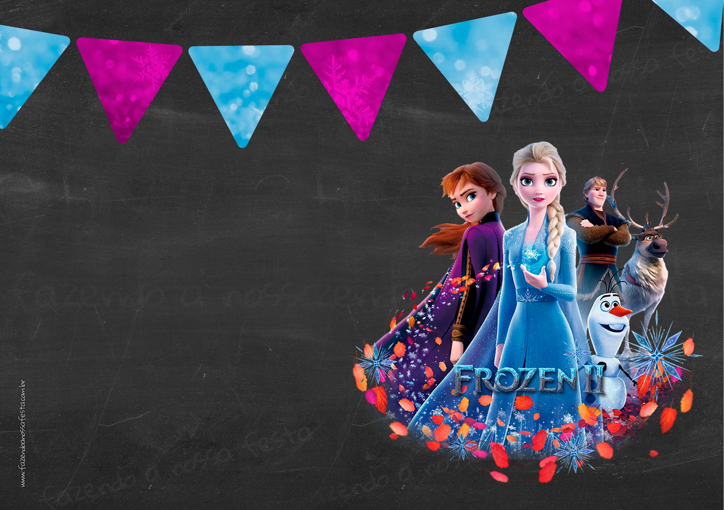 Convite Festa Frozen 2