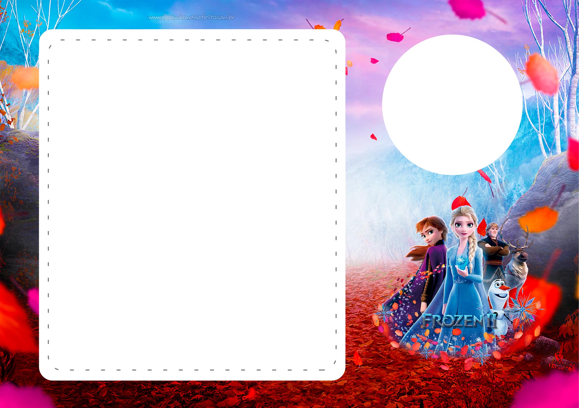 Convite Digital Frozen 2 gratis - Fazendo a Nossa Festa