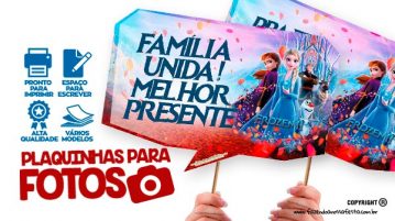 Plaquinhas Festa Frozen 2 Grátis para Imprimir Plaquinhas Festa Frozen 2