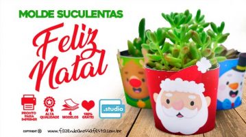 Rótulo para Suculenta de Natal Grátis para Imprimir Rotulo para Suculenta Natal