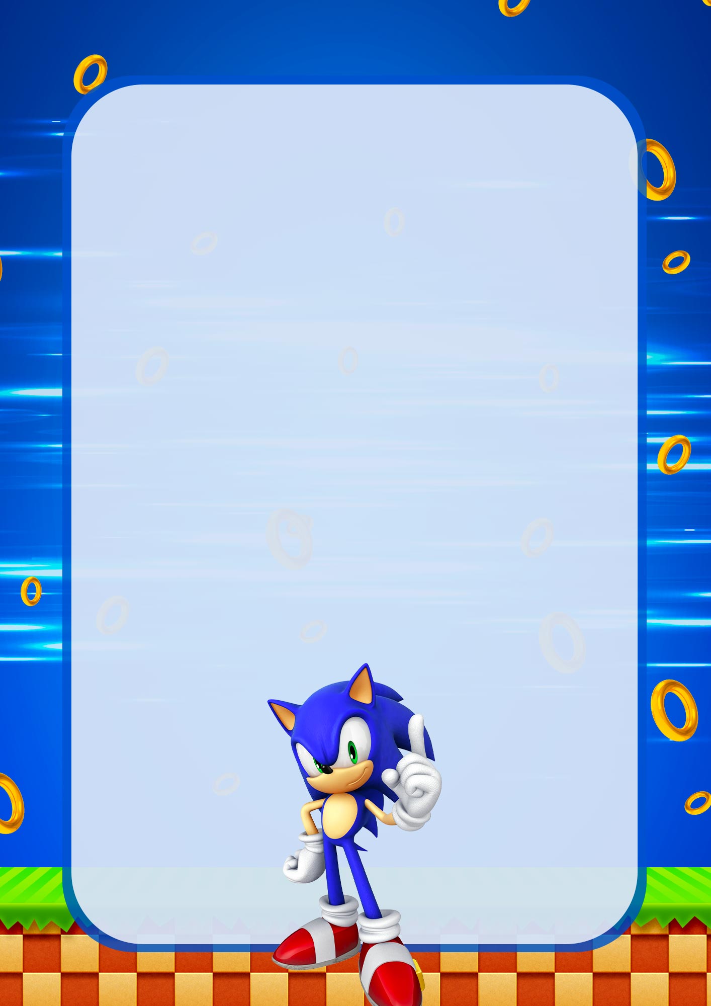 Capa Livrinho para Colorir Sonic - Fazendo a Nossa Festa