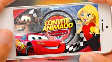 Convite Animado Carros Grátis para Baixar e Editar Convite Animado Carros Gratis para baixar e editar