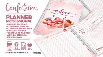Planner da Confeiteira 2020 Grátis para Imprimir Planner da Confeteira 2020