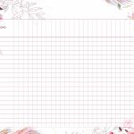 Planner para Professores Floral Tabela em Branco