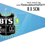 Bandeirinha Sanduiche personalizado BTS Azul