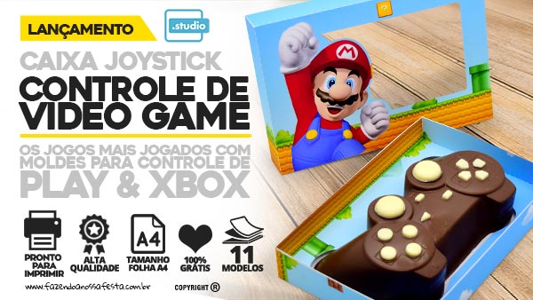 Caixa Controle Video Game Pascoa Blog