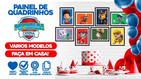 Topper Patrulha Pata  Decoração infantil patrulha canina, Enfeites patrulha  canina, Patrulha canina para imprimir