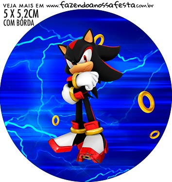 Topo de Bolo - Sonic Shadow