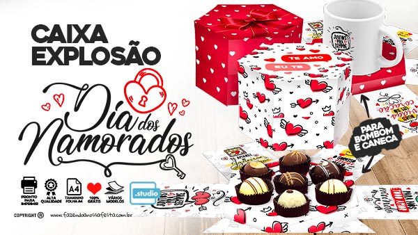 Kit grátis para imprimir Dia dos namorados - Montando Minha Festa