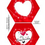 Caixa Explosiva Dia dos Namorados Vermelha Coracao em branco