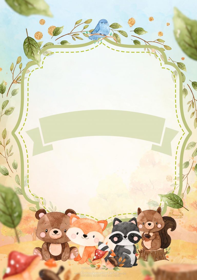 Convite Bosque Encantado Menino 7 Fazendo a Nossa Festa