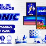 Kit Quadrinhos Festa Sonic gratis