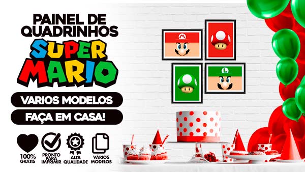 Conjunto quadros Super Mario A4