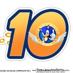 Numeros Sonic para bolo 10