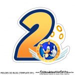 Numeros Sonic para topo de bolo 2