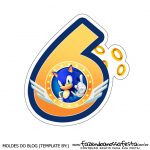 Numeros Sonic para bolo 6