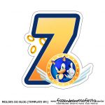 Numeros Sonic para bolo 7
