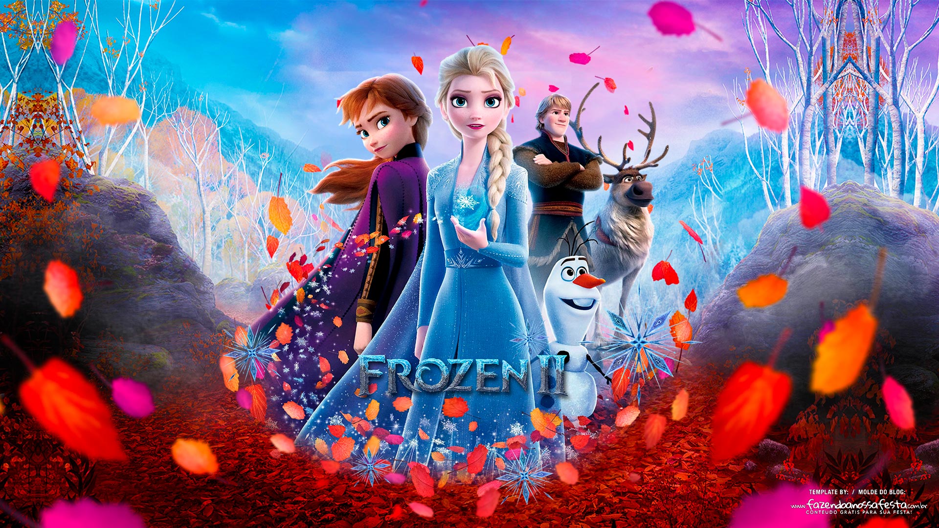 Imagem para TV Festa no Rack Tema Frozen 2
