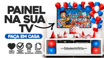 Painel na TV para Aniversário – Imagens Grátis para sua Festa no Rack Painel na TV para baixar