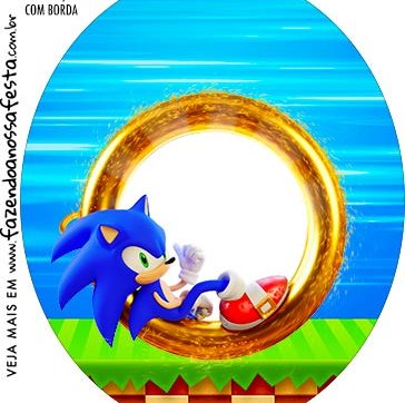 Kit Festa Sonic Grátis para Imprimir em Casa