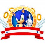 Topo de bolo Sonic 3