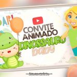 Convite Animado Dinossauro Baby