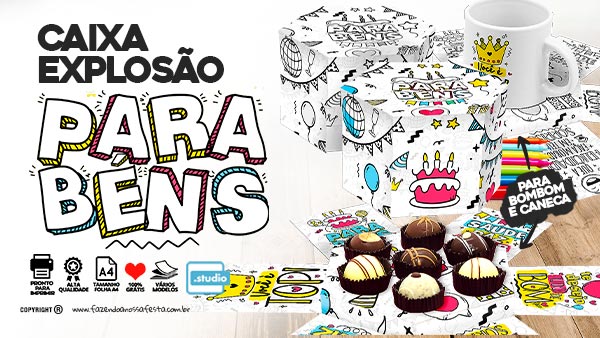 Festa Luluca para Imprimir - Caixa Supresa Luluca - Arquivo Grátis