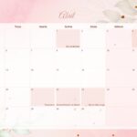 Calendario Mensal 2021 Abril Floral