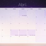 Calendario Mensal 2021 Abril Zodiaco